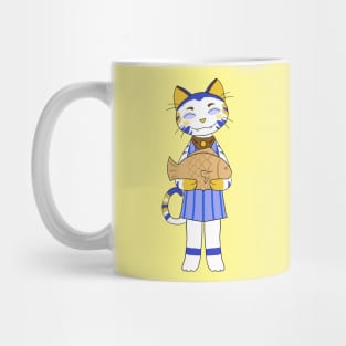 Chibi Cat w/ Taiyaki Cake Mug